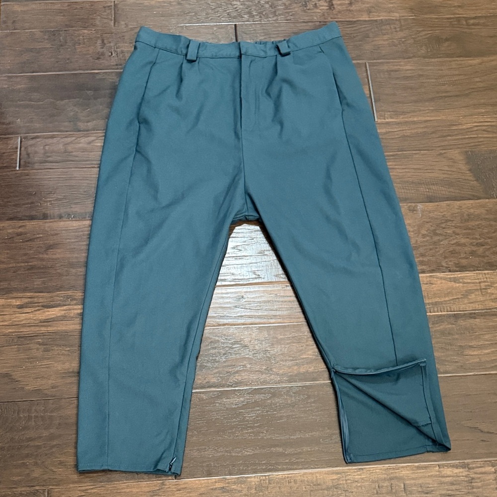 Free People Pants Capris with Ankle Zips Teal
